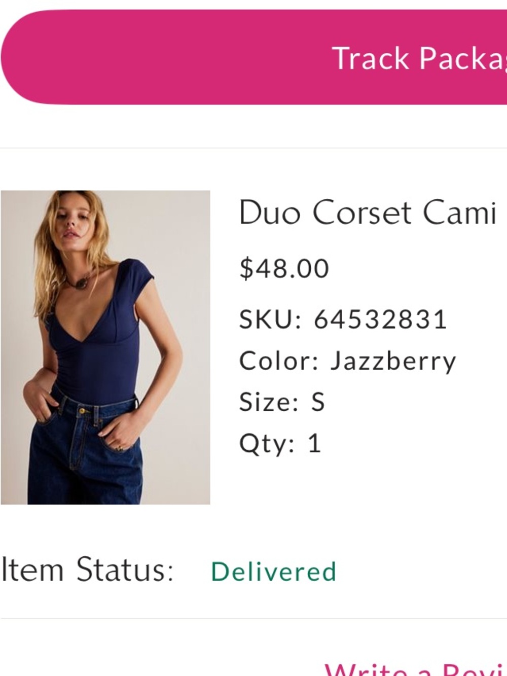 Free People Duo Corset Cami - Jazzberry (Deep Blue